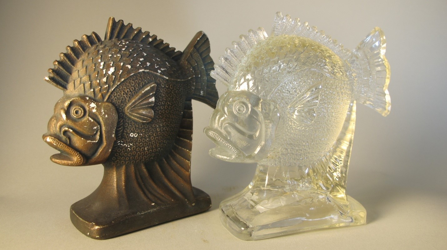 Piranha finished piece and model (Ferjac / Fostoria?)