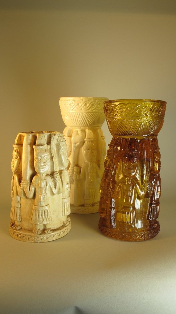 Aztec Cup models and finished piece (Kanawha)