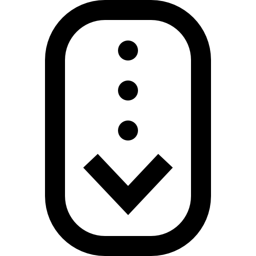 Scroll icon indicating to scroll down on the page.